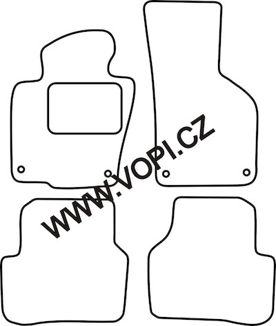Textil-Autoteppiche Volkswagen Passat B7 2010 - 2015 Perfectfit (4961)